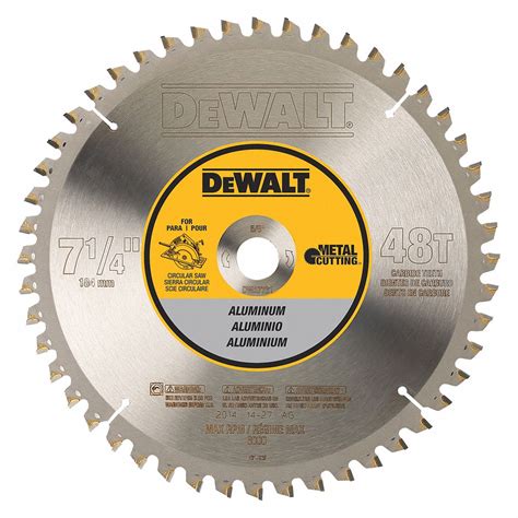 DEWALT Circular Saw Blade Aluminum Non Ferrous Metals Materials Cut