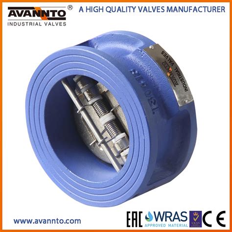 Dn Wafer Dual Plate Check Valve Pn With Ductile Iron Body Disc