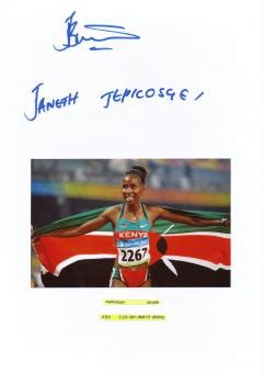 Kelocks Autogramme Janeth Jepkosgei Kenia Leichtathletik Autogramm