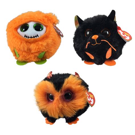 TY Puffies Beanie Balls Plush SET Of 3 Halloween 2023 Releases