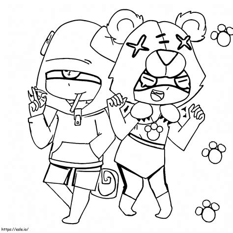 Leon Brawl Stars 1 Coloring Page