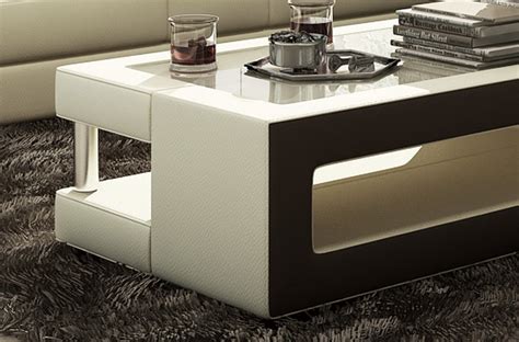 Table Basse Design De Qualit Blanc Et Noir Xeri Mobilier Priv