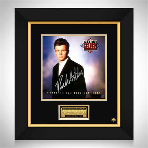 Rick Astley Whenever You Need Somebody Lp Cover Limited Signature