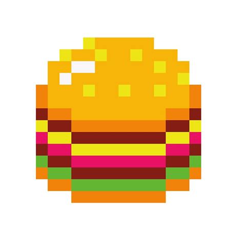 Pixel Burger Stickers By Toffeemilkshake Redbubble