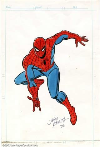 Original Color Spider Man Drawing Undated By John Romita Jr And John