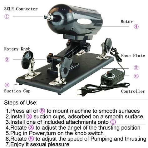 FREDORCH Automatic Sex Machine Gun With Black Big Dildo Sex Machine For