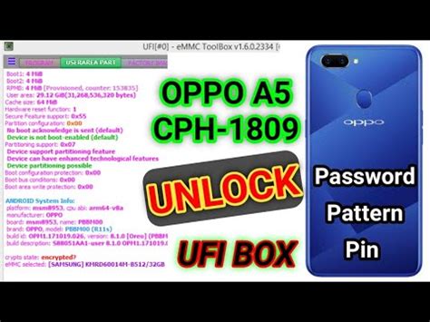 Oppo A A S Cph Pattern Pin Password Unlock Ufi Box New Update