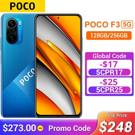 New Global Version POCO F3 5G Smartphone Snapdragon 870 Octa Core 128