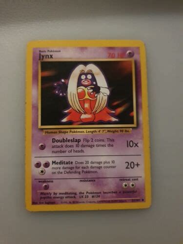 Pokémon TCG Jynx Base Set 31 102 Regular Unlimited Uncommon eBay