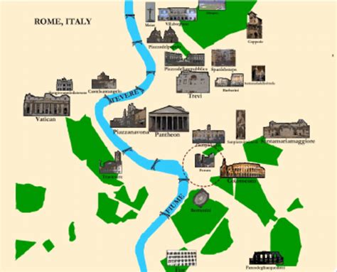 Rome Tourist Spot Map