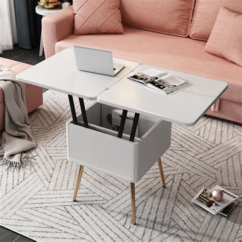 Modern Multi Functional Coffee Table Extendable With Storage Lift Top