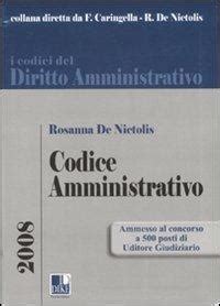 Codice Amministrativo Rosanna De Nictolis Libro Dike Giuridica