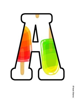 Anything Is Popsicle Popsicle Bulletin Board Letters Worksheet By