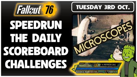 Fallout 76 2018 Speedrun The Daily Scoreboard Challenges 3rd