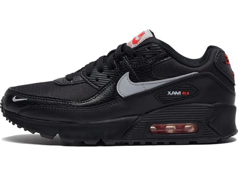 Nike Air Max 90 Next Nature Black Wolf Grey Crimson Gs Fd9776 001 Nike 슈프라이즈