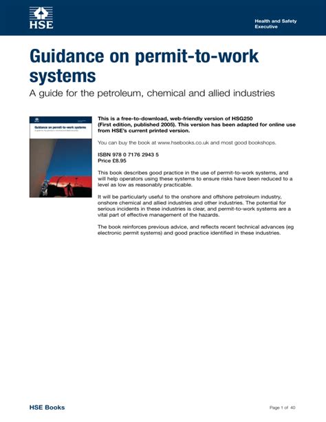 Hse Guidance On Permit To Work