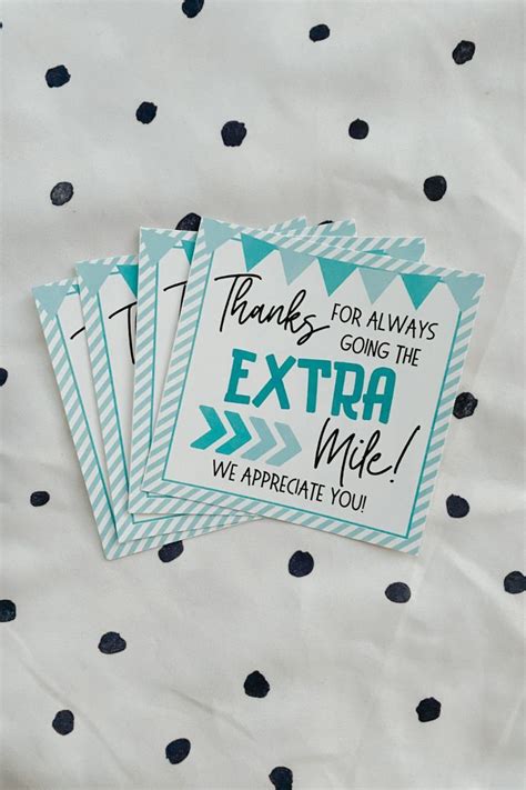 Thank You For Going The Extra Mile T Tag Appreciation T Tag