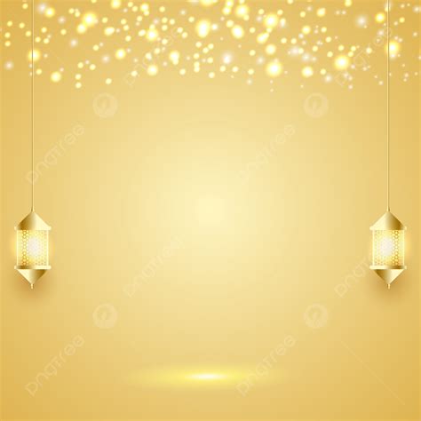 Islamic Background With Golden Ramadan Lantern For Eid Al Fitr Or Adha