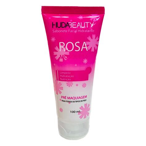 Sabonete Facial Hidratante Rosa Mosqueta Huda Beauty Talinda Make Up