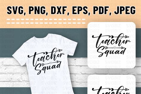 Teacher Squad Svg Png Eps Dxf Pdf Graphic By Svgbiz · Creative Fabrica