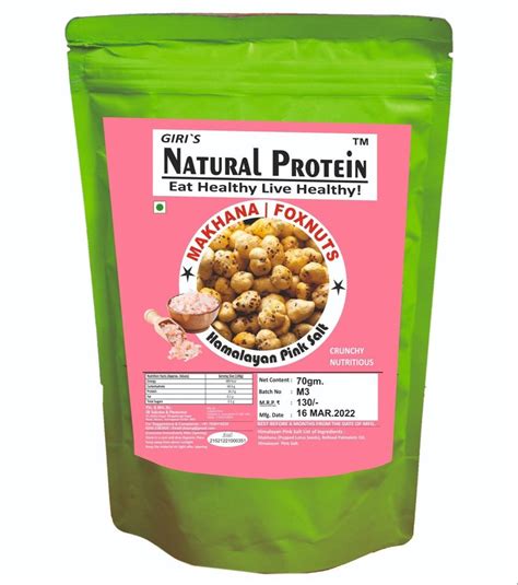 Pink Salt Roasted Makhana Packaging Size 70g At Rs 90 Packet In