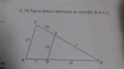 Na Figura Abaixo Determine As Medidas De X E Y Brainly Br