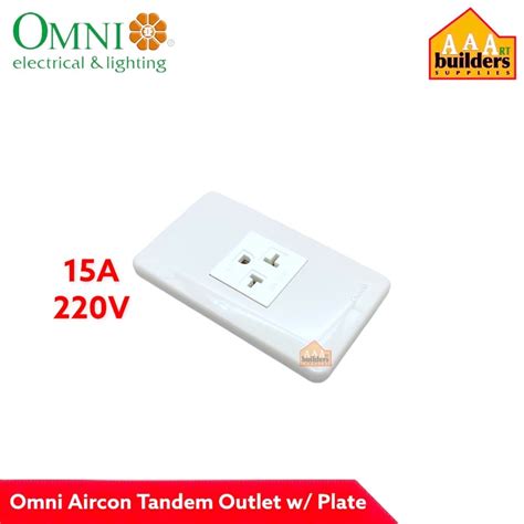 Omni Aircon Outlet Tandem W Plate Or And W Pvc Box A V Shopee