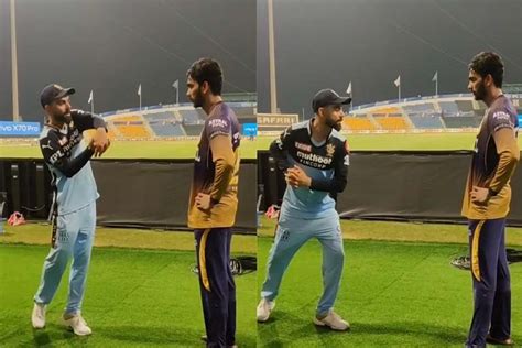 Virat Kohli News | Captain Virat Kohli Passes Batting Tips to Venkatesh Iyer After KKR Beat RCB ...