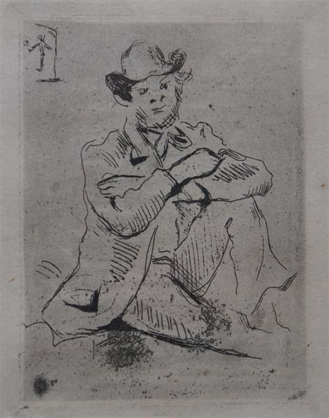 Paul Cezanne Etching Portrait Of Artist A Guillaumin With Hanged Man