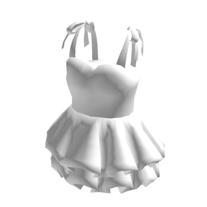 Vestido blanco con correas de cinta - Roblox