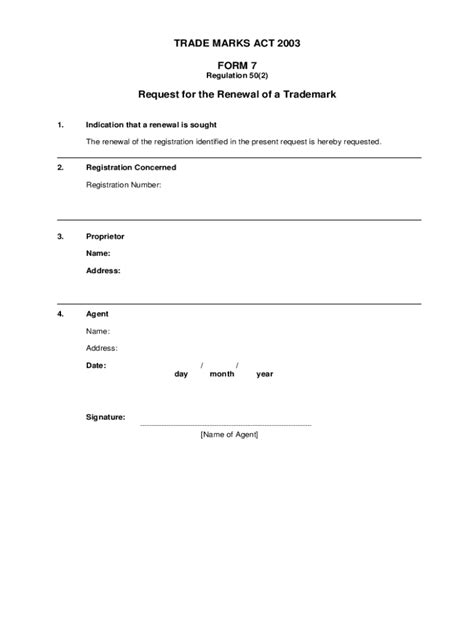 Fillable Online Cipo Gov Form Request For Renewal Fax Email Print