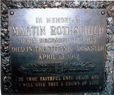 Martin Rothschild Titanic Victim