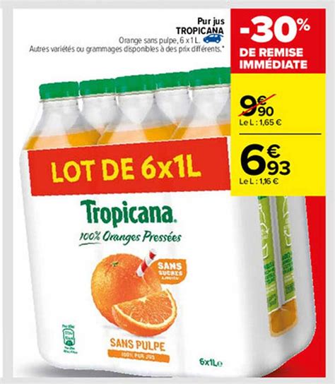 Promo Pur Jus Tropicana Chez Carrefour Icatalogue Fr