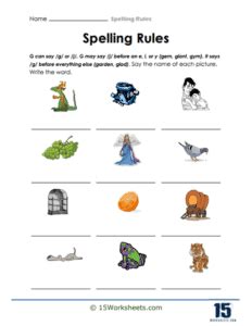 Spelling Rules Worksheets Worksheets