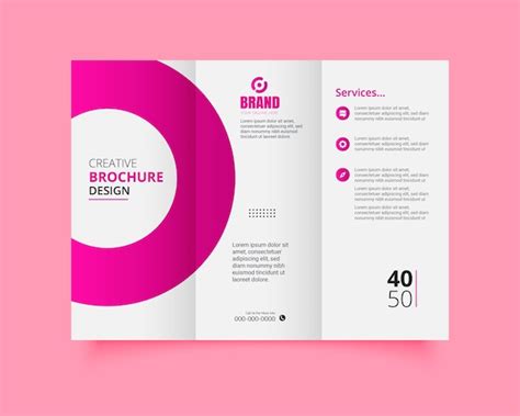 Premium Vector Abstract Trifold Brochure Design Template