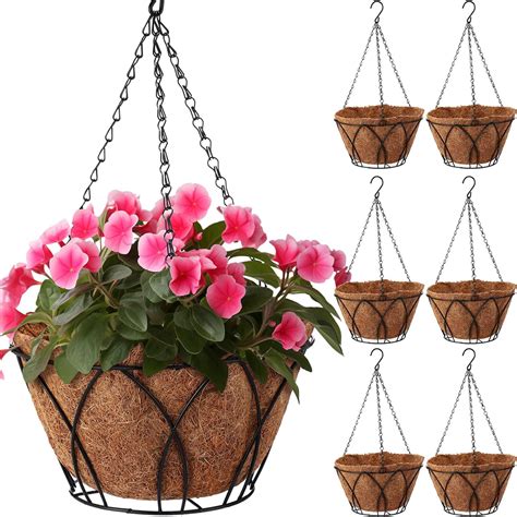 Amazon Foldtier Pack Inch Metal Hanging Basket For Plants