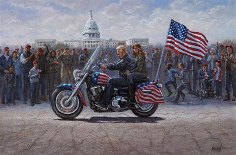 Trump Flag Melania Motorcycle Military Citizen Free Press