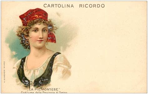 Italie Italia Carte Postale Pr Curseur Litho Vers Donna Costume