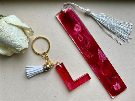 Handmade Resin Keychain Bookmark Set Etsy New Zealand