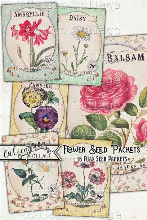 Printable Flower Seed Packets – CalicoCollage