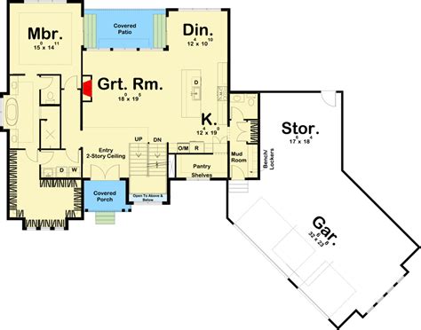 2 Story 3 Bedroom Modern Farmhouse With Angled 3 Car Garage House Plan