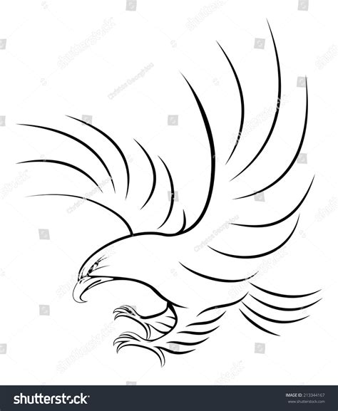 Stylised Eagle Illustration Eagle Swooping Kill Stock Vector (Royalty ...