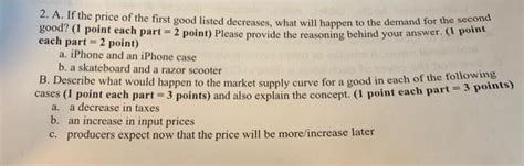 Solved 1 Given The Following Production Possibilities