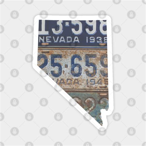 Vintage Nevada License Plates - Nevada - Imán | TeePublic MX