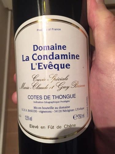 Condamine L Eveque Cuv E Sp Ciale Marie Claude Guy Bascou C Tes De