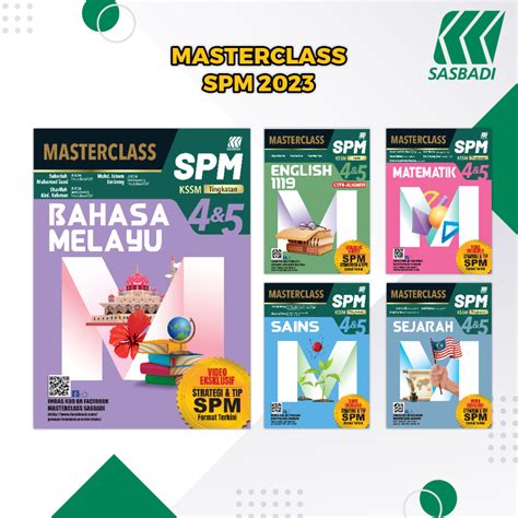 ST SASBADI 2024 MASTERCLASS SPM TINGKATAN 4 5 KSSM EDISI TERBARU