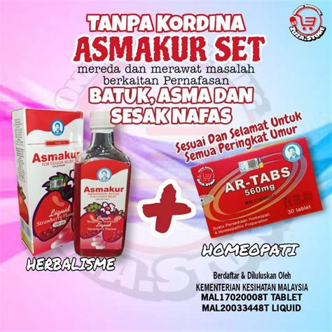 ASMAKUR ASMAKUR TAB Sirap Batuk Tanpa Kodeina Selamat Mujarab Tanpa