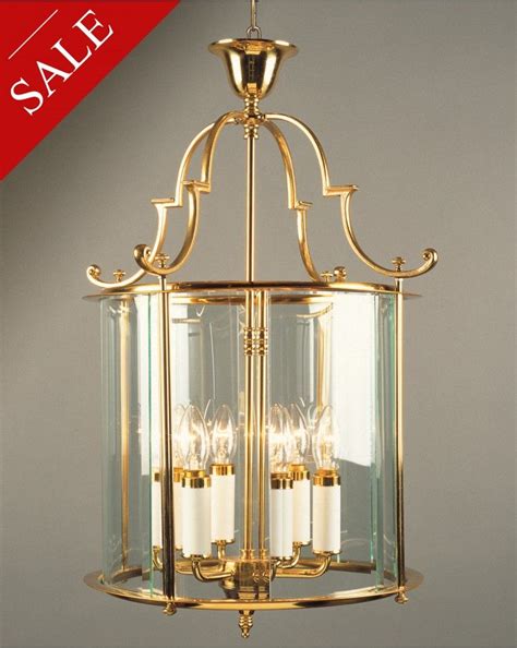 Neola Polished Brass 6 Light Lantern Pendant Light Lantern Pendant Lighting Brass Lantern