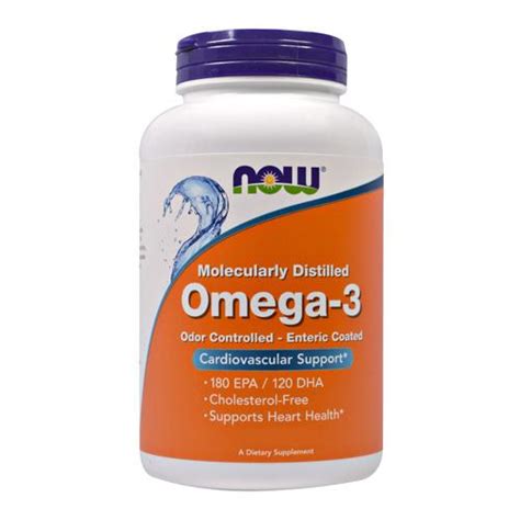 NOW Foods Omega 3 Molecularly Distilled Fish Softgels