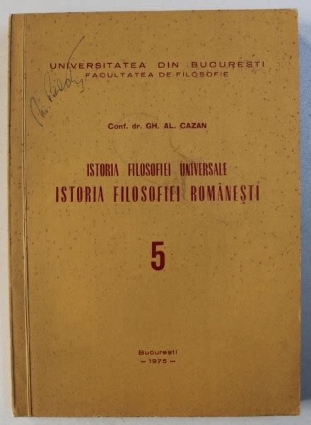 Istoria Filosofiei Universale Vol V Istoria Filosofiei Romanesti